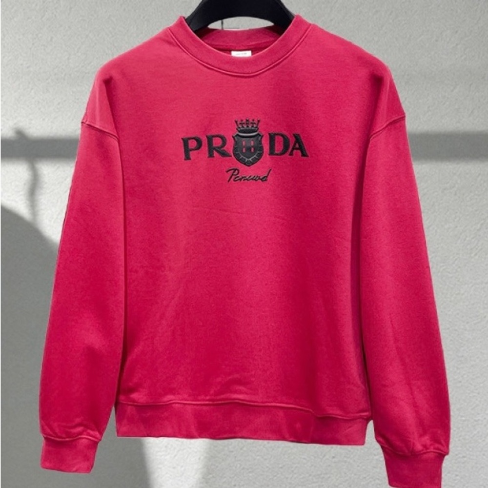 Prada Vibrant Pink Crewneck Sweater